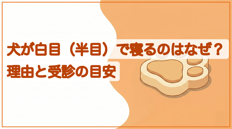 犬が白目（半目）で寝るのはなぜ？理由と受診の目安をイメージできる記事のメイン画像